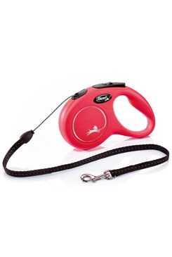Vodítko FLEXI Classic New S lanko 5m/12kg červená