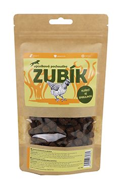 Pochoutka ZUBÍK Výcvik. kuřecí se spirulinou 180g