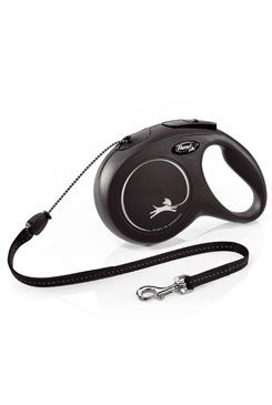 Vodítko FLEXI Classic New M lanko 8m/20kg černá