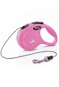 Vodítko FLEXI Classic New XS lanko 3m/8kg růžová