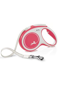 Vodítko FLEXI Comfort New M pásek 5m/25kg červená
