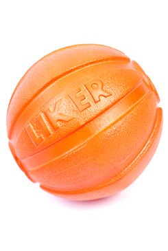 Hračka pes Liker míček oranžový 9cm