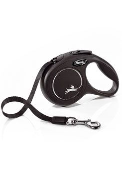 Vodítko FLEXI Classic New XS pásek 3m/12kg černá