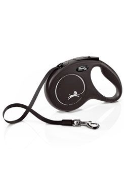Vodítko FLEXI Classic New M pásek 5m/25kg černá