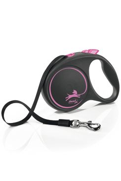 Vodítko FLEXI Black Design L pásek 5m/50kg růžová