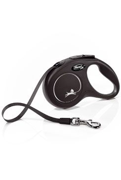 Vodítko FLEXI Classic New S pásek 5m/15kg černá