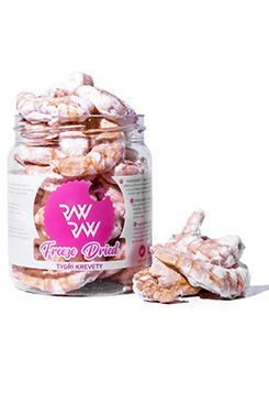 Raw Raw pochoutka mrazem sušené Tygří krevety 50g