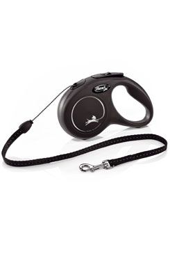 Vodítko FLEXI Classic New S lanko 5m/12kg černá