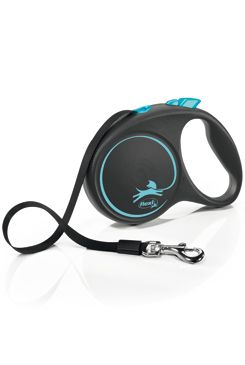 Vodítko FLEXI Black Design L pásek 5m/50kg modrá