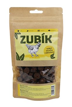 Pochoutka ZUBÍK Kuřecí kolečka s meduňkou 200g