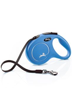 Vodítko FLEXI Classic New M pásek 5m/25kg modrá