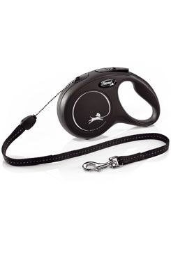 Vodítko FLEXI Classic New S lanko 8m/12kg černá