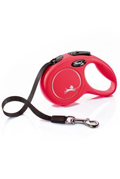 Vodítko FLEXI Classic New XS pásek 3m/12kg červená