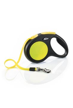 Vodítko FLEXI Neon New M pásek 5m/25kg neon
