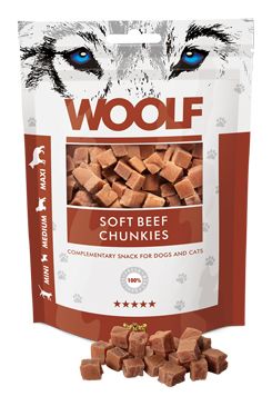 WOOLF Classic poch. Soft Beef Chunkies 100g